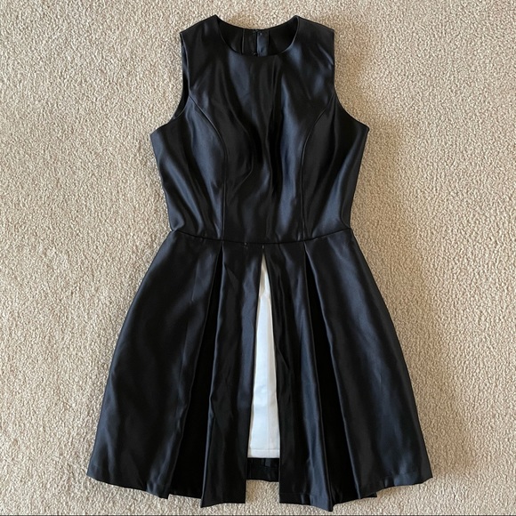 Colorblock Peplum Fit & Flare Dress - Picture 2 of 11